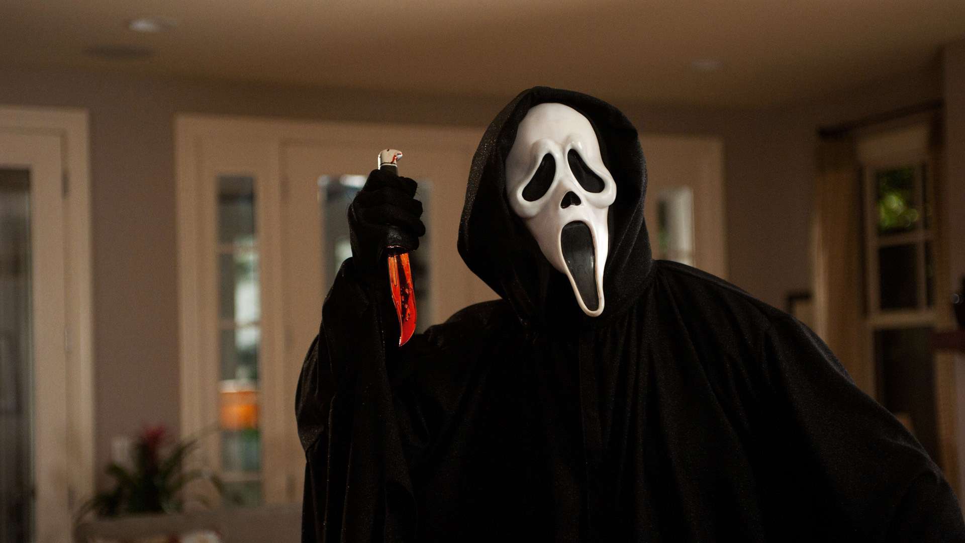 So you know how the Scream movies end with a jump scare image of Ghost Face? Well the 6th one with him cocking the shot gun is the best one in my