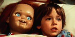 Chucky And Andy (Alex Vincent) In Child's Play (1988) Movie Screenshot